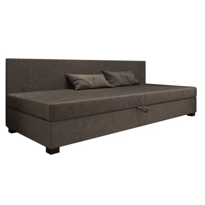 Čalouněná jednolůžková postel 90x195 ARIADNA BIZ 1 - tmavě hnědá