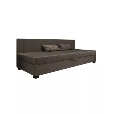 Čalouněná jednolůžková postel 90x195 ARIADNA BIZ 1 - tmavě hnědá