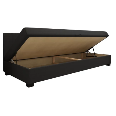 Čalouněná jednolůžková postel 90x195 ARIADNA BIZ 1 - tmavě hnědá