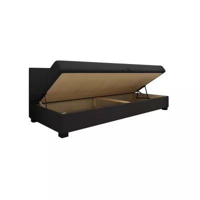 Čalouněná jednolůžková postel 90x195 ARIADNA BIZ 1 - tmavě hnědá