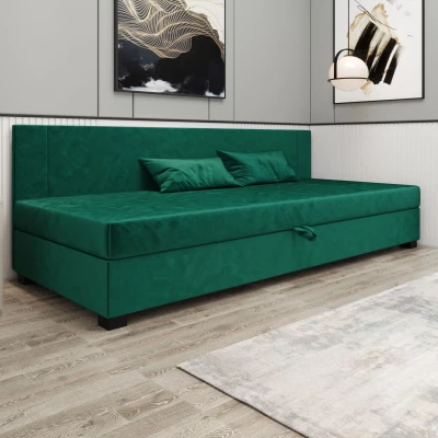 Čalouněná jednolůžková postel 90x195 ARIADNA BIZ 1 - zelená