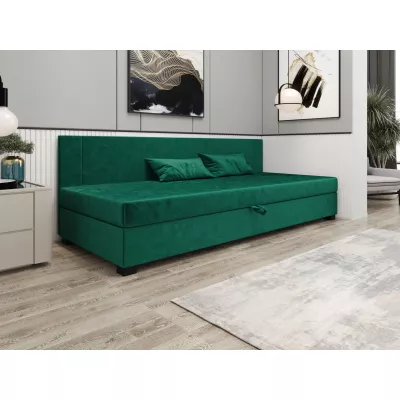 Čalouněná jednolůžková postel 90x195 ARIADNA BIZ 1 - zelená