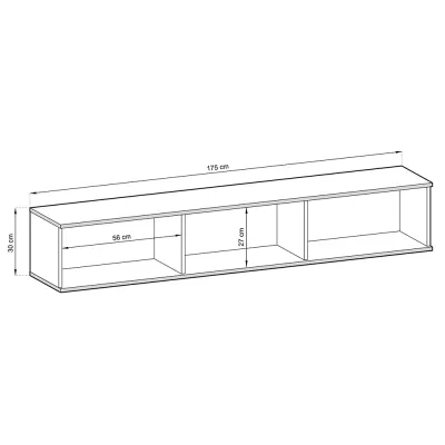 VÝPRODEJ - Stolek pod televizi ELON 1 - černý