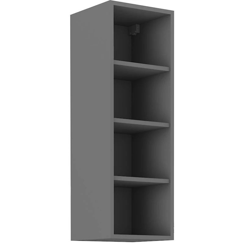 VÝPRODEJ - Vysoká otevřená skříňka MYRIAM - šířka 30 cm, antracit