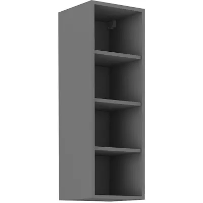 VÝPRODEJ - Vysoká otevřená skříňka MYRIAM - šířka 30 cm, antracit