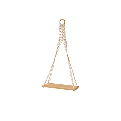 VÝPRODEJ - Závěsná polička na zeď LUEDERS 2 - hnědá