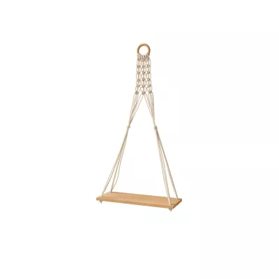 VÝPRODEJ - Závěsná polička na zeď LUEDERS 2 - hnědá