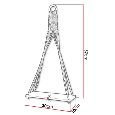 VÝPRODEJ - Závěsná polička na zeď LUEDERS 2 - hnědá