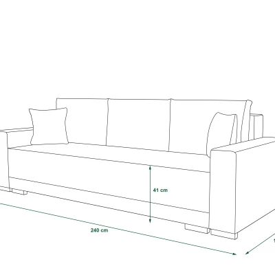 VÝPRODEJ - Rozkládací pohovka TAHANI - světle hnědá / hnědá