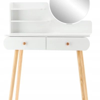 VÝPRODEJ - Toaletní stolek s nástavcem MADOX - bílý / hnědý