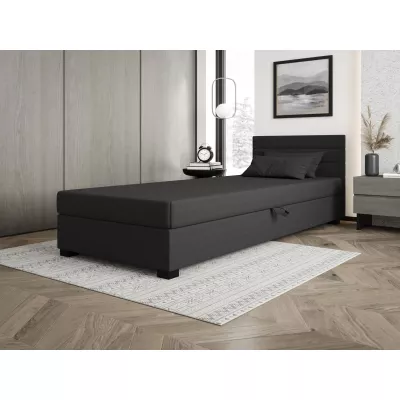 Čalouněná postel 90x195 KASANDRA 2 s úložným prostorem - šedá