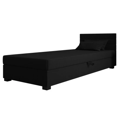 Čalouněná postel 120x195 KASANDRA 2 s úložným prostorem - černá