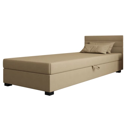 Čalouněná postel 120x195 KASANDRA 2 s úložným prostorem - hnědá