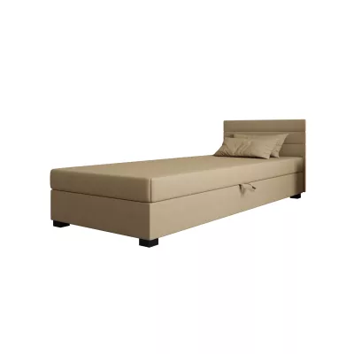 Čalouněná postel 120x195 KASANDRA 2 s úložným prostorem - hnědá