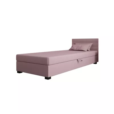 Čalouněná postel 90x195 KASANDRA 2 s úložným prostorem - růžová