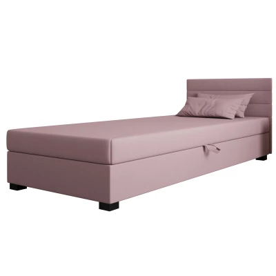 Čalouněná postel 110x195 KASANDRA 2 s úložným prostorem - růžová