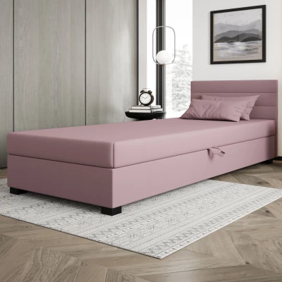 Čalouněná postel 120x195 KASANDRA 2 s úložným prostorem - růžová
