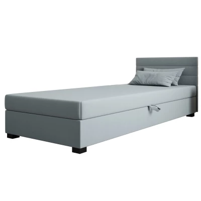 Čalouněná postel 120x195 KASANDRA 2 s úložným prostorem - modrošedá