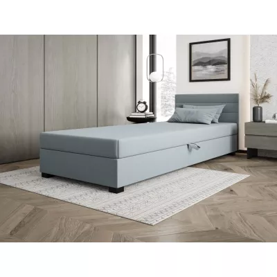Čalouněná postel 120x195 KASANDRA 2 s úložným prostorem - modrošedá