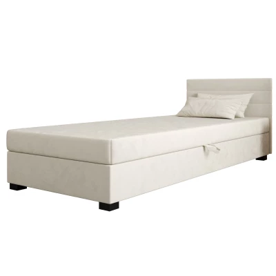 Čalouněná postel 90x195 KASANDRA 2 s úložným prostorem - ecru