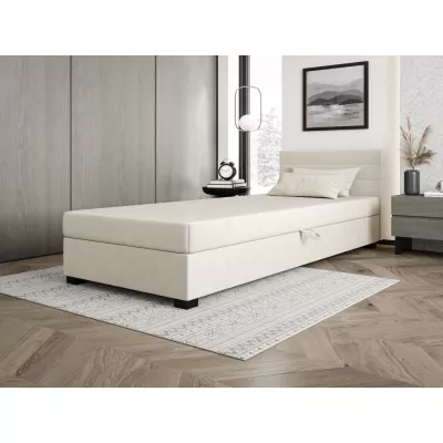 Čalouněná postel 110x195 KASANDRA 2 s úložným prostorem - ecru