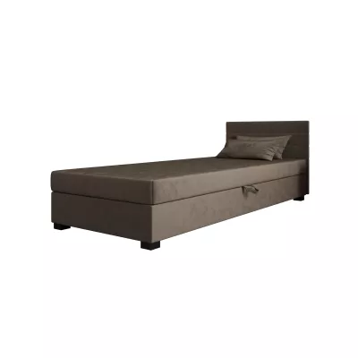 Čalouněná postel 120x195 KASANDRA 2 s úložným prostorem - tmavě hnědá