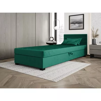 Čalouněná postel 90x195 KASANDRA 2 s úložným prostorem - zelená