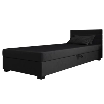 Čalouněná postel 120x195 KASANDRA 2 s úložným prostorem - grafitová