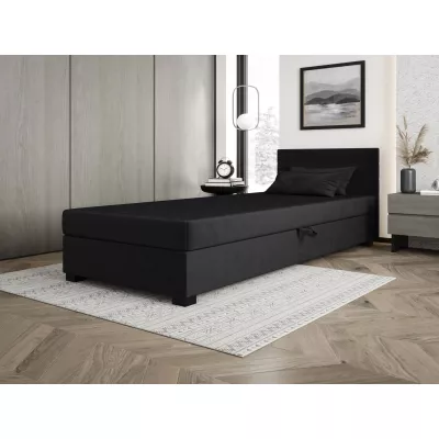 Čalouněná postel 120x195 KASANDRA 2 s úložným prostorem - grafitová