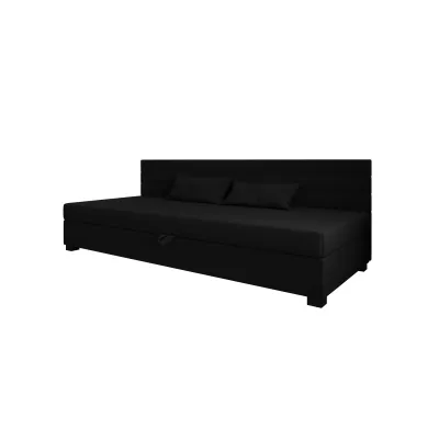 Čalouněná postel 110x195 KASANDRA BIZ 1 s úložným prostorem - černá