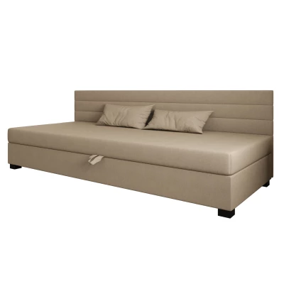 Čalouněná postel 110x195 KASANDRA BIZ 1 s úložným prostorem - hnědá