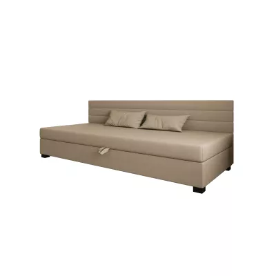 Čalouněná postel 110x195 KASANDRA BIZ 1 s úložným prostorem - hnědá