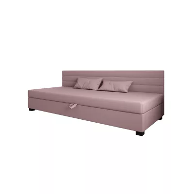 Čalouněná postel 110x195 KASANDRA BIZ 1 s úložným prostorem - růžová