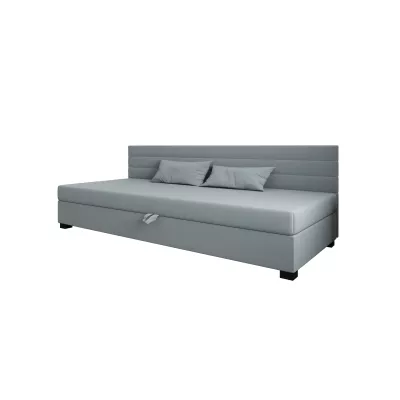 Čalouněná postel 110x195 KASANDRA BIZ 1 s úložným prostorem - modrošedá