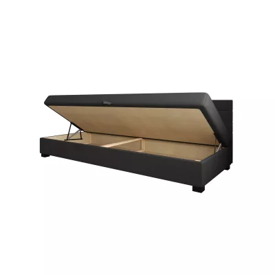 Čalouněná postel 110x195 KASANDRA BIZ 1 s úložným prostorem - modrošedá