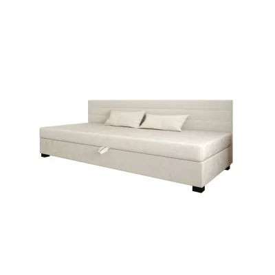 Čalouněná postel 110x195 KASANDRA BIZ 1 s úložným prostorem - ecru