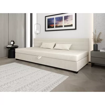 Čalouněná postel 110x195 KASANDRA BIZ 1 s úložným prostorem - ecru
