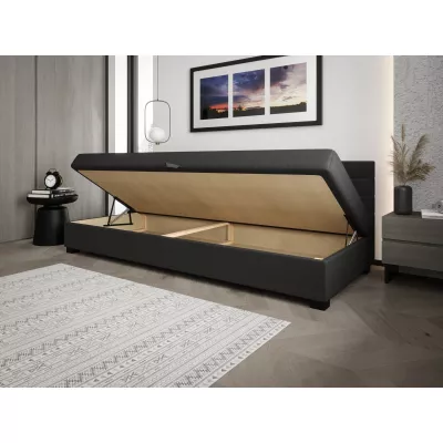 Čalouněná postel 110x195 KASANDRA BIZ 1 s úložným prostorem - ecru