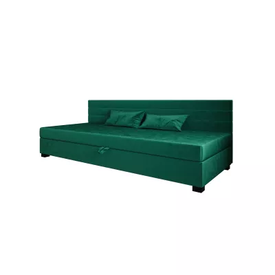 Čalouněná postel 110x195 KASANDRA BIZ 1 s úložným prostorem - zelená