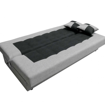 VÝPRODEJ - Pohovka s rozkládacím mechanismem MALENA, šedá + černá