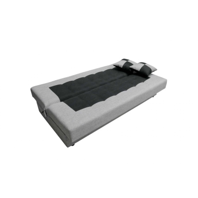 VÝPRODEJ - Pohovka s rozkládacím mechanismem MALENA, šedá + černá