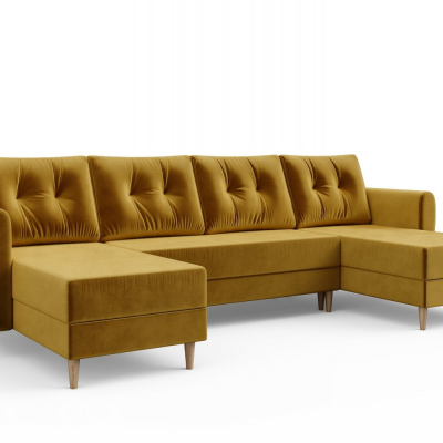 VÝPRODEJ - Sedací souprava do U PIVEK - žlutá