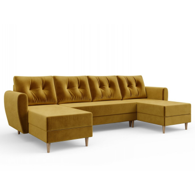 VÝPRODEJ - Sedací souprava do U PIVEK - žlutá