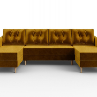 VÝPRODEJ - Sedací souprava do U PIVEK - žlutá