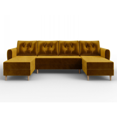 VÝPRODEJ - Sedací souprava do U PIVEK - žlutá