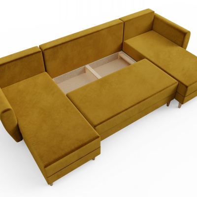 VÝPRODEJ - Sedací souprava do U PIVEK - žlutá