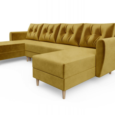 VÝPRODEJ - Sedací souprava do U PIVEK - žlutá