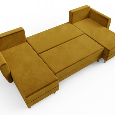 VÝPRODEJ - Sedací souprava do U PIVEK - žlutá