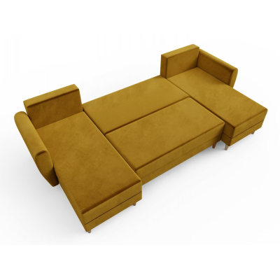 VÝPRODEJ - Sedací souprava do U PIVEK - žlutá