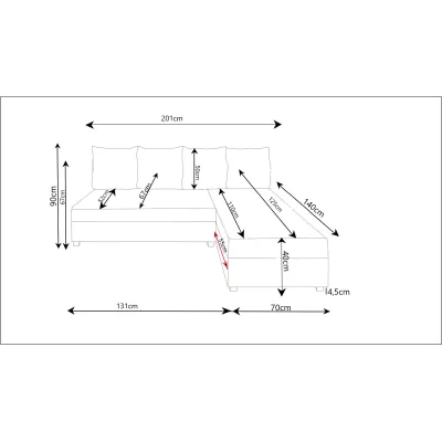 VÝPRODEJ - Rohová sedací souprava SANVI - hnědá / tmavě hnědá